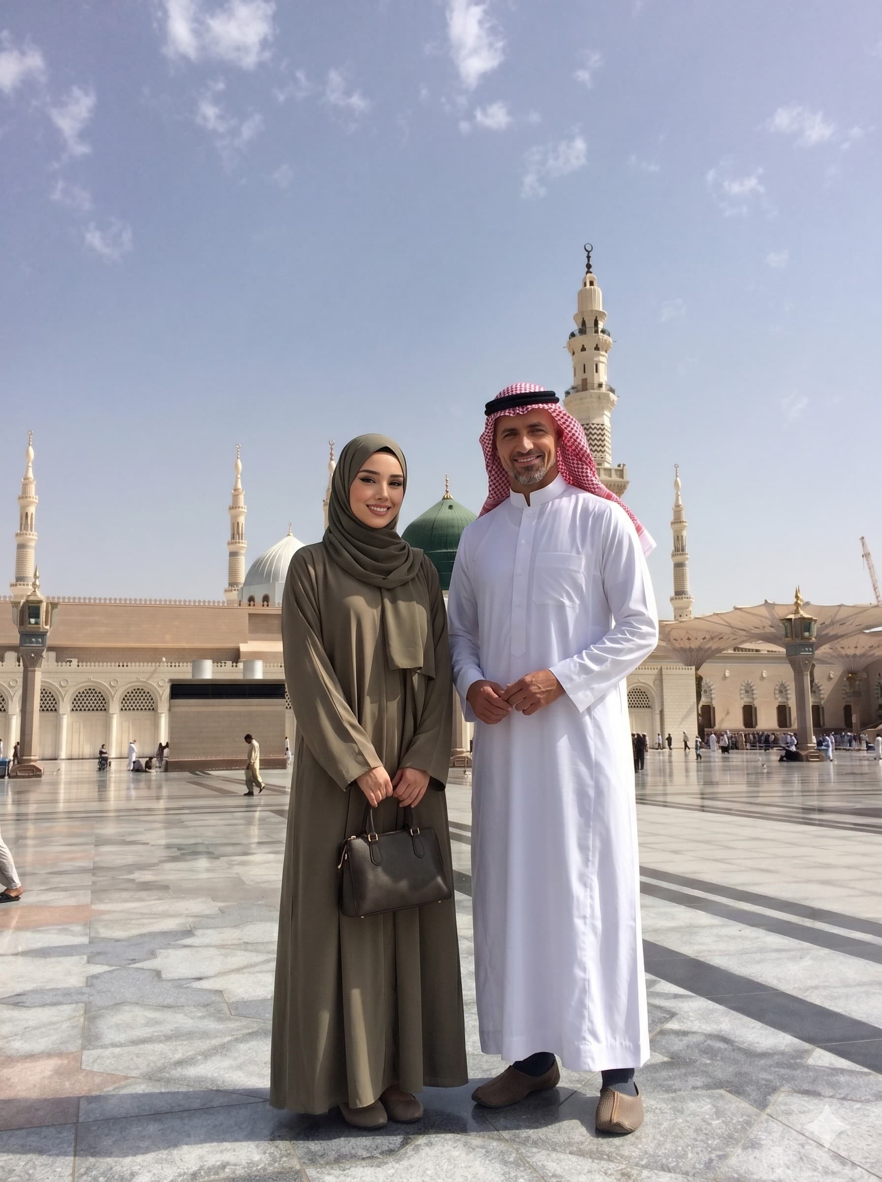 A Couple at Al-Masjid an-Nabawi