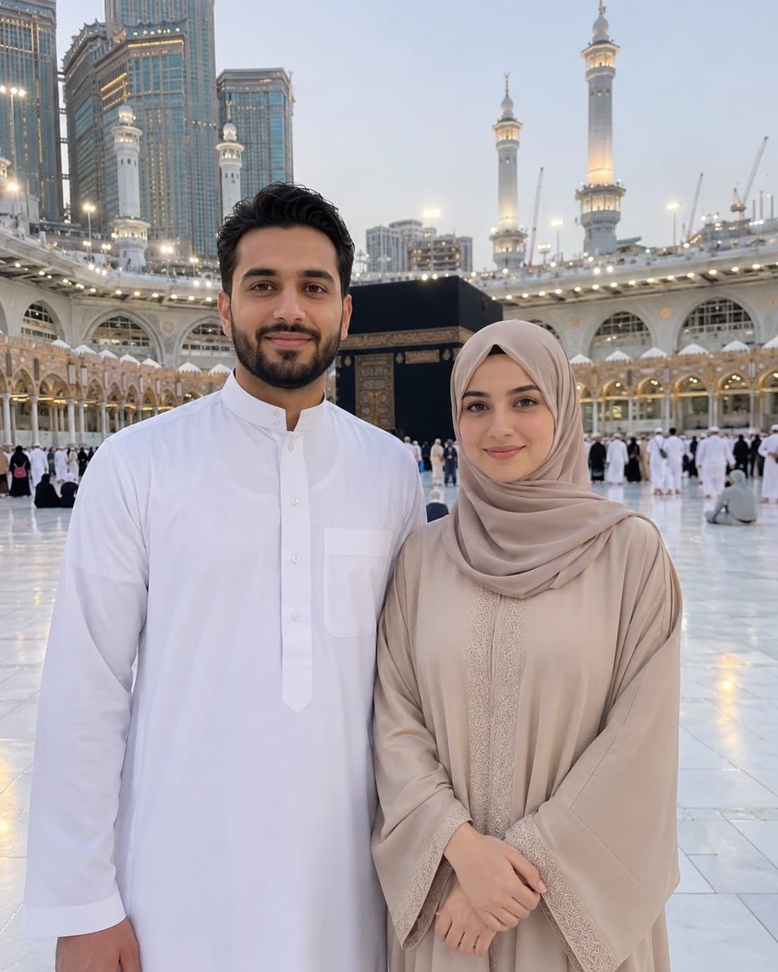 A Portrait Of A Couple In Front Of The Kaaba 2